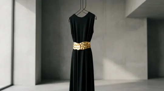 Accessoire mode élégant transformant une tenue minimaliste en style affirmé