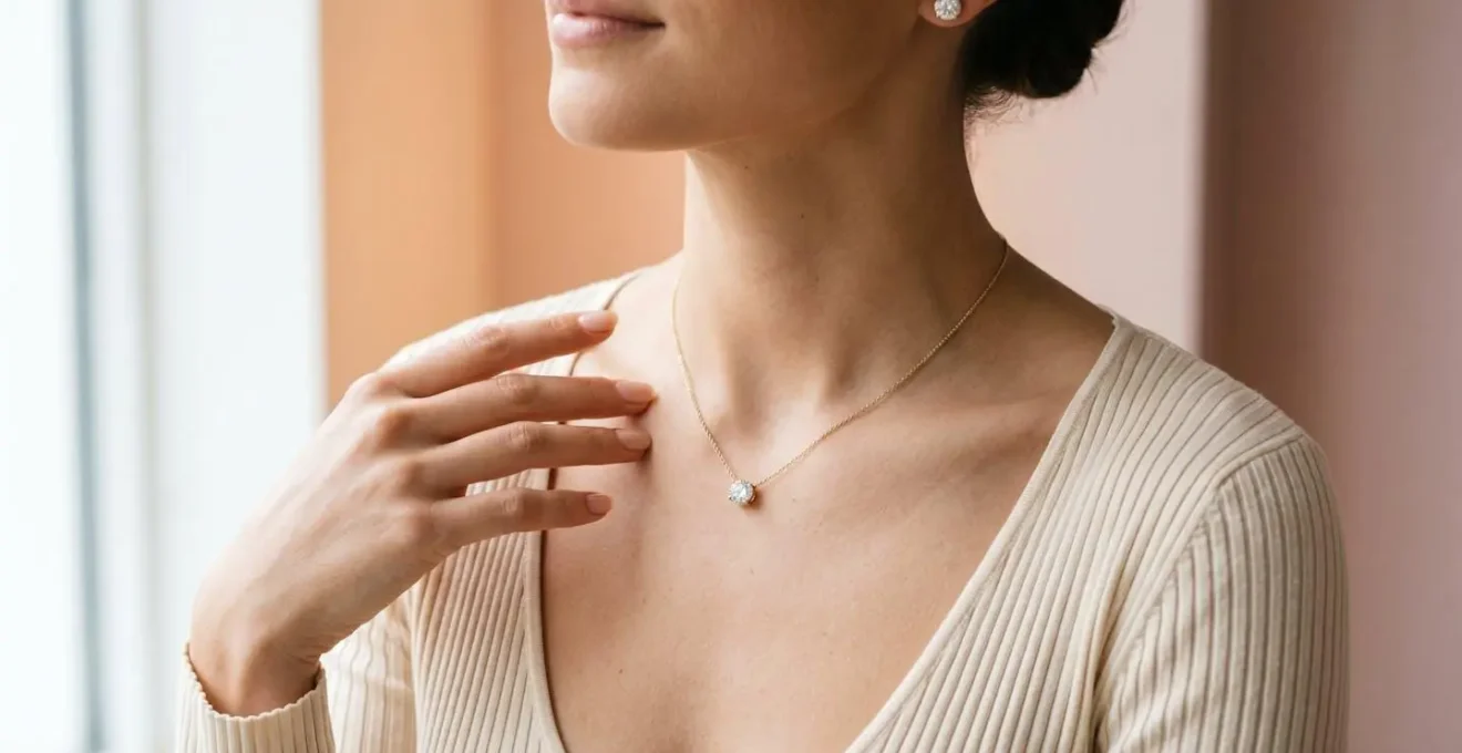 Parure de bijoux raffinés photographiés avec éclat et élégance sur fond minimaliste